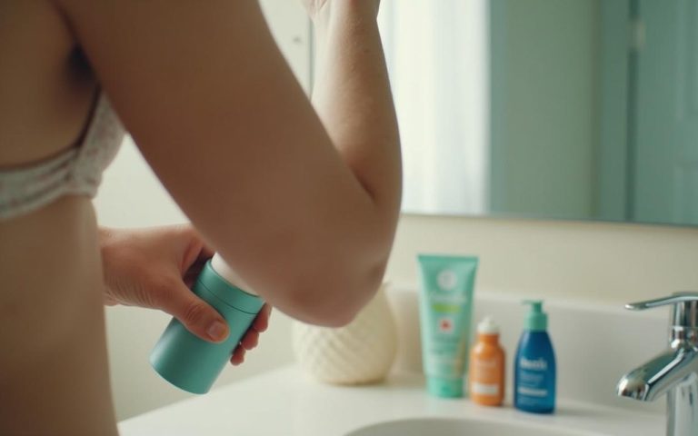 Personne utilisant un anti-transpirant pour gérer l'hyperhidrose